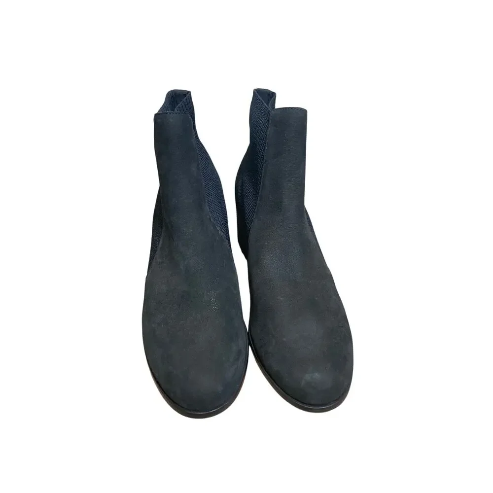 NWOB Eileen Fisher Leather and Canvas Black Bootie Sz 9 - Picture 2 of 3